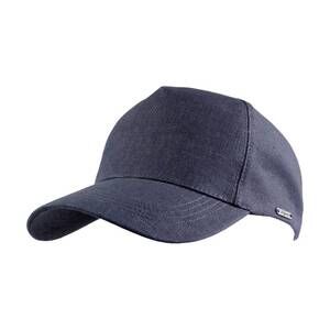 NEW WIGENS men's baseball contemporary cap in navy hopsack linen